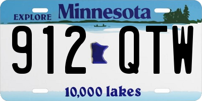 MN license plate 912QTW