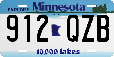 MN license plate 912QZB