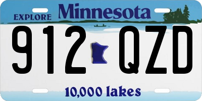 MN license plate 912QZD