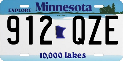 MN license plate 912QZE