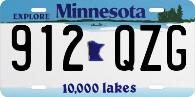MN license plate 912QZG