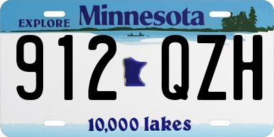 MN license plate 912QZH