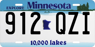 MN license plate 912QZI