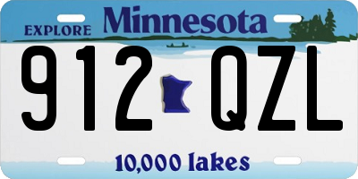 MN license plate 912QZL