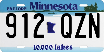 MN license plate 912QZN