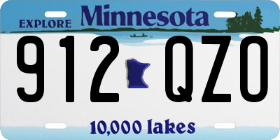 MN license plate 912QZO