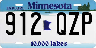 MN license plate 912QZP