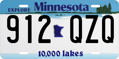 MN license plate 912QZQ