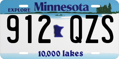 MN license plate 912QZS