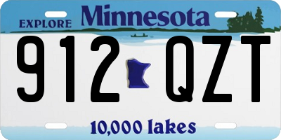 MN license plate 912QZT