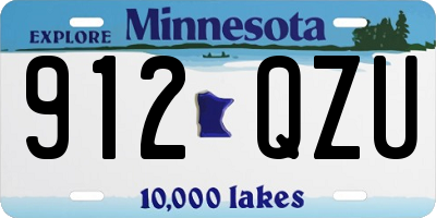 MN license plate 912QZU