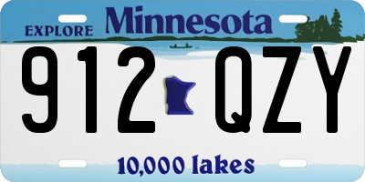MN license plate 912QZY