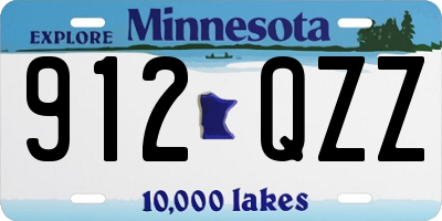 MN license plate 912QZZ