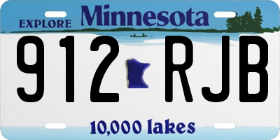 MN license plate 912RJB