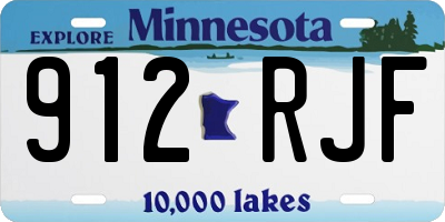 MN license plate 912RJF