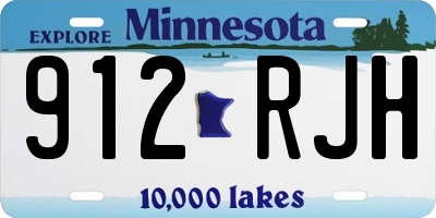 MN license plate 912RJH