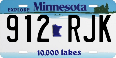 MN license plate 912RJK