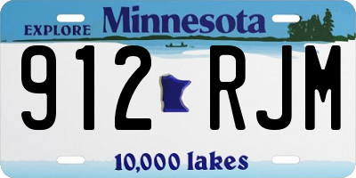 MN license plate 912RJM