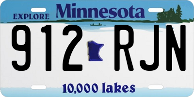 MN license plate 912RJN
