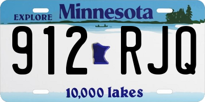 MN license plate 912RJQ