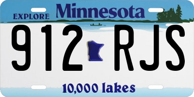 MN license plate 912RJS