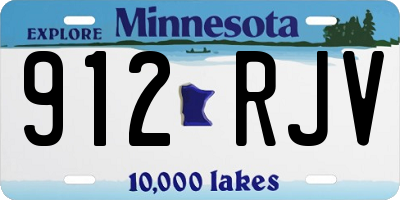 MN license plate 912RJV