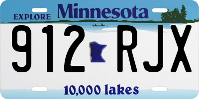 MN license plate 912RJX