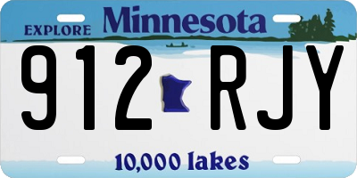 MN license plate 912RJY