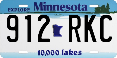 MN license plate 912RKC