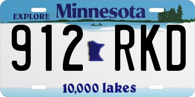 MN license plate 912RKD