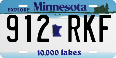 MN license plate 912RKF