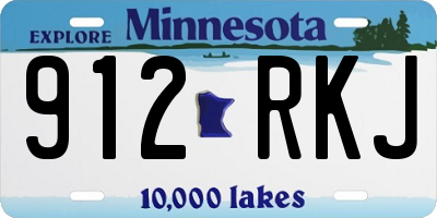 MN license plate 912RKJ