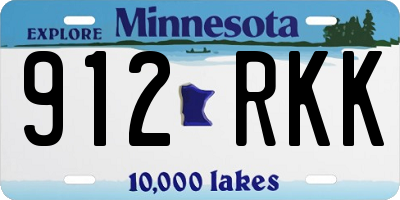 MN license plate 912RKK