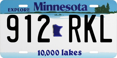 MN license plate 912RKL