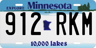 MN license plate 912RKM