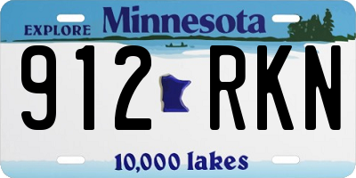 MN license plate 912RKN