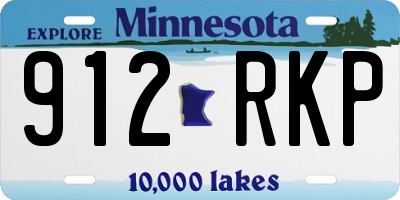 MN license plate 912RKP
