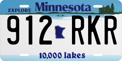 MN license plate 912RKR