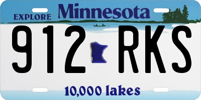 MN license plate 912RKS