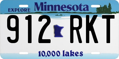 MN license plate 912RKT