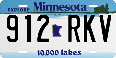 MN license plate 912RKV