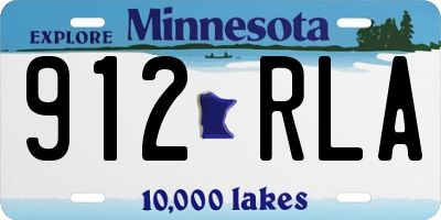 MN license plate 912RLA