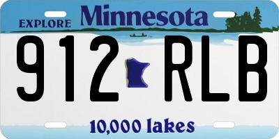 MN license plate 912RLB