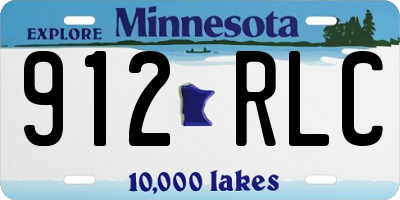 MN license plate 912RLC
