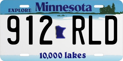 MN license plate 912RLD