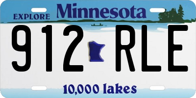MN license plate 912RLE
