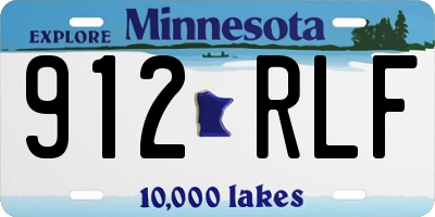MN license plate 912RLF