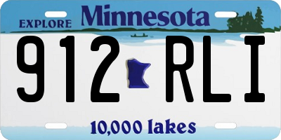MN license plate 912RLI