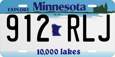 MN license plate 912RLJ