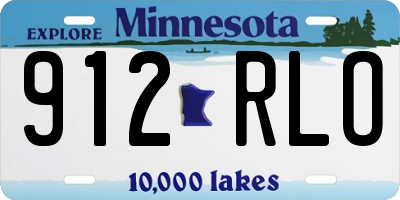 MN license plate 912RLO